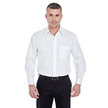 Load image into Gallery viewer, Ultra Club Men&#39;s Long Sleeve Button Down Dress Shirt Whisper Elite Twill - White
