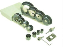 Load image into Gallery viewer, Case of 20 HOLE SAW 16 Piece Kits - 3/4"- 5" Diameter Drill Bit Mandrels in Case

