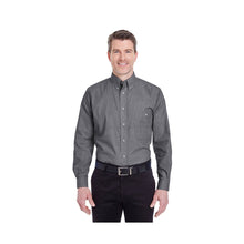 Load image into Gallery viewer, Ultra Club Men&#39;s End on End Long Sleeve Button Down Shirt Wrinkle Resistant Blk
