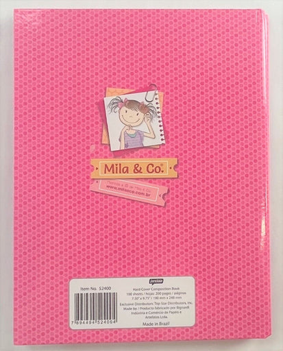 6 Pack Mila & Co. Notebooks Hardcover Paper Composition Books 100 Sheets Each
