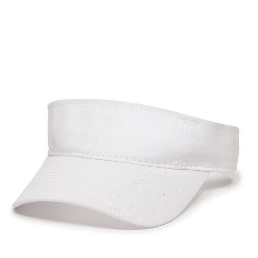 White Sun Visor Comfort Fit Adjustable Visor Cap Open Hat Unisex Adult