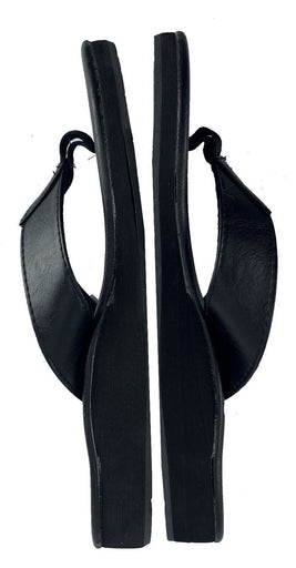 24 Pairs - CHOOSE YOUR SIZES - Case Lot for Resale Wholesale Gypsy Soule Leather Flip-Flops - Black