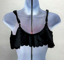 Load image into Gallery viewer, Women&#39;s Flounce Bralette Bikini Top from Xhilaration, Black, Size Large
