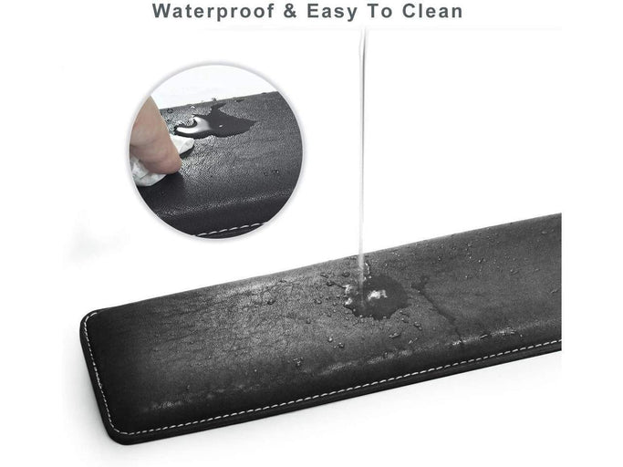 Keyboard Wrist Rest Ergonomic Soft PU Leather Wrist Support, Memory Foam, Black