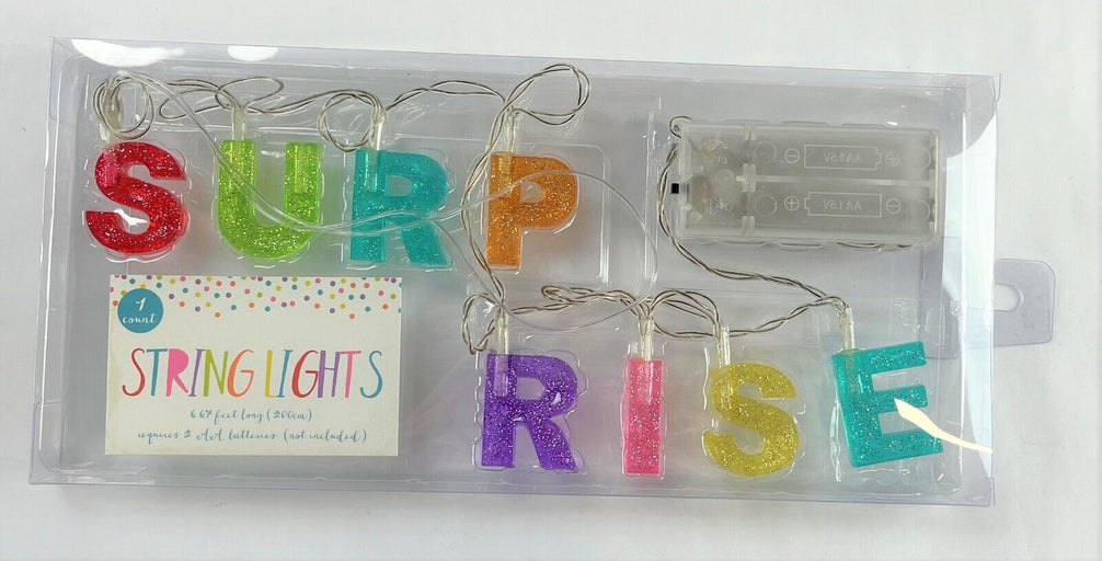SUPRISE Party String Lights 6.6ft Reusable D‚àö¬©cor Special Occasion & Birthday