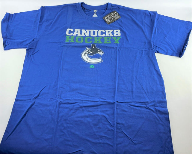 NHL Vancouver Canucks Hockey Men's Licensed Screen Print Tee, Blue, Big & Tall