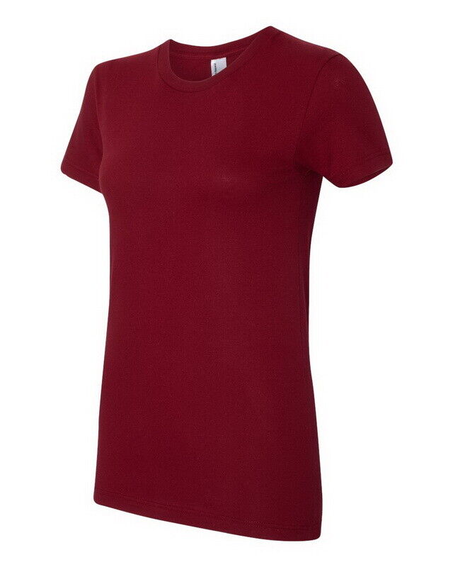 Women's Classic Short Sleeve T-Shirt by American Apparel, Cranberry Red