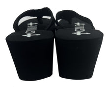 Load image into Gallery viewer, Gypsy Soule Platform Heel Thong Sandals, 3in Wedge Heel Comfort Soles, Black

