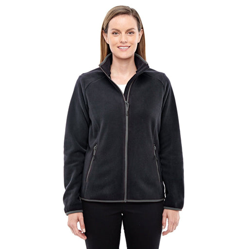 North End Ladies' Vector Interactive Polartec Full Zip Fleece Jacket Black - Med