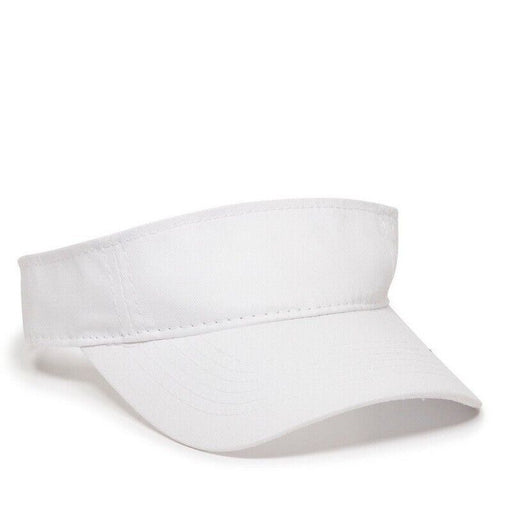 White Sun Visor Comfort Fit Adjustable Visor Cap Open Hat Unisex Adult