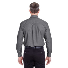 Load image into Gallery viewer, Ultra Club Men&#39;s End on End Long Sleeve Button Down Shirt Wrinkle Resistant Blk
