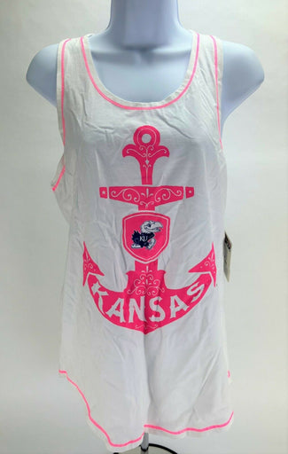 Kansas Jayhawks NCAA Women's Tank  Racerback Tank Top with Bow in Back - New