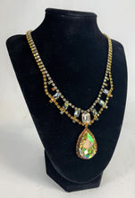 Load image into Gallery viewer, ova Vintage Victoria Inspired Necklace, Multicolored Crystals Adjusts to 19.5&quot;
