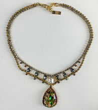 Load image into Gallery viewer, ova Vintage Victoria Inspired Necklace, Multicolored Crystals Adjusts to 19.5&quot;
