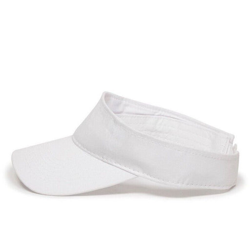 White Sun Visor Comfort Fit Adjustable Visor Cap Open Hat Unisex Adult