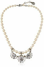 Load image into Gallery viewer, Ben-Amun Pearl Necklace with Crystal Pendants
