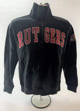 Load image into Gallery viewer, &#39;47 Vintage Style Rutgers University Collegiate 3/4 Zip Sweatshirt Blk SM &amp; Med
