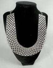 Load image into Gallery viewer, Daniela Swaeba Necklace, Rhodium Plated Silver Lustrous Collar Necklace
