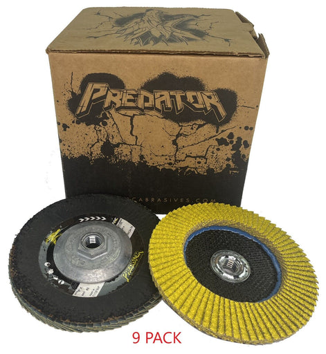 9 Pack - Arc Abrasives 71-10878AF Predator Type 29 Flap Discs, 50-Grit - NEW