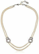 Load image into Gallery viewer, Ben-Amun Pearl Necklace with Crystal Stations
