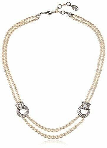 Ben-Amun Pearl Necklace with Crystal Stations