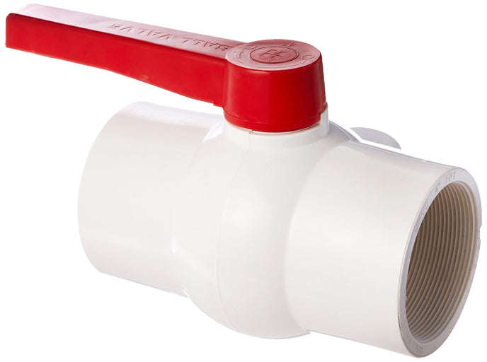 Hayward QVC1040TSEW 4-Inch White QVC Series Compact Ball Valve with Threaded End Connection