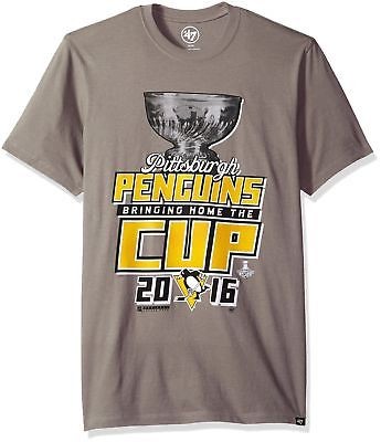 NHL Pittsburgh Penguins Men's 2016 Stanley Cup Champions '47 All Pro Flanker Tee, Wolf Grey