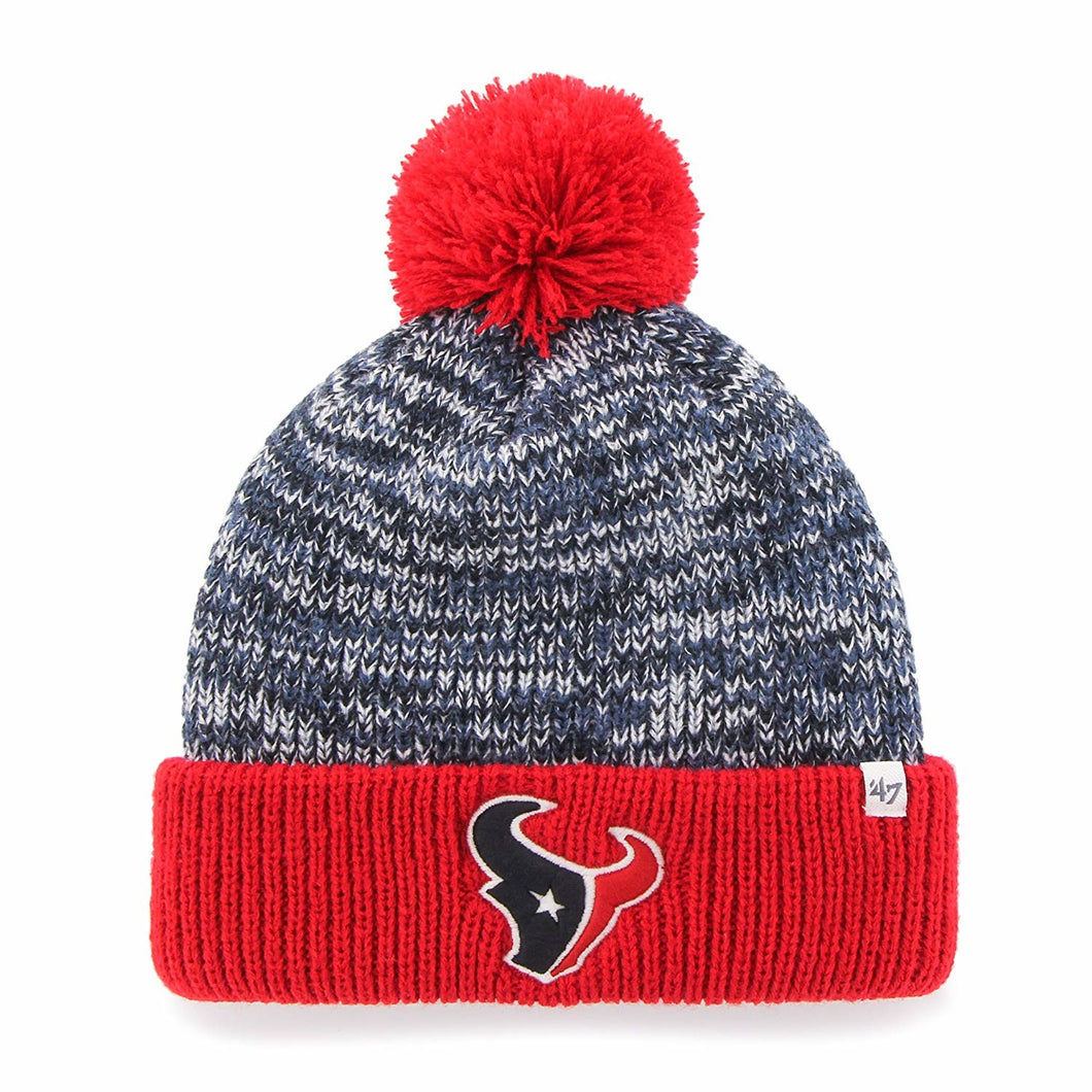 Houston Texans -'47 NFL Adult Women's Trytop Cuff Knit Hat with Pom
