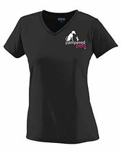 Load image into Gallery viewer, Pampered Pets Ladies Augusta Wicking V-Neck T-Shirt
