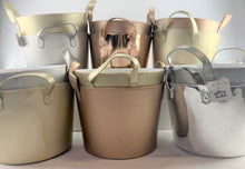 Load image into Gallery viewer, Lot of 12 Decorative Buckets - Multiuse Decorative Buckets for Décor or Reusable Gift Wrap
