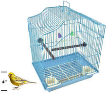 Load image into Gallery viewer, Bird Cage 14&quot; Hanging Wire Bird House BLUE

