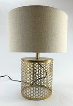 Load image into Gallery viewer, My Swanky Home Industrial Modern Bronzed Gold Metal Table Lamp &amp; Shade

