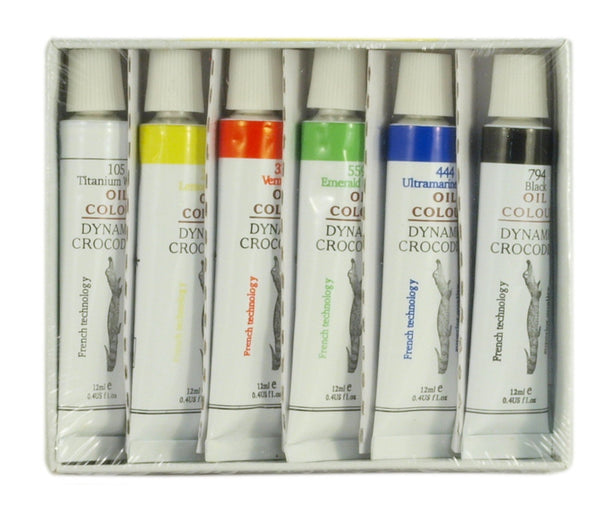 6 Color Oil Paint Set 12 ml Tubes Artist Draw Painting Rainbow Pigment