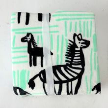 Load image into Gallery viewer, Oh joy! Baby Changing Pad Cover Gender Neutral Super Soft Boho Zebra Mint Green
