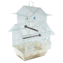 Load image into Gallery viewer, Bird Cage 18&quot; Hanging Wire Bird House WHITE
