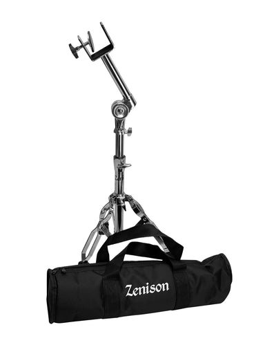 Zenison Double Braced Bongo Stand Gig Bag Height Adjustable Pivoting Heavy Duty