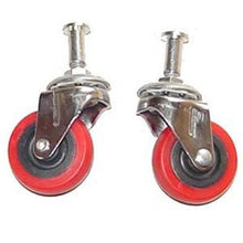 Load image into Gallery viewer, 2 Piece Caster Set, Open Top Design for Creeper 2&quot; Wheel, Zink Plated
