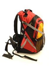 Load image into Gallery viewer, Outdoor Camping and Hiking Backpack - Orange, Black, and Red
