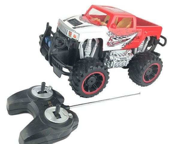 RC Pickup Truck Toy Remote Control, 1:12 Scale Electric Vehicle Off Road, Red/Wh