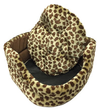 Load image into Gallery viewer, PET BED Spotted Giraffe print Plush Dog Cat Sleeper NEW!
