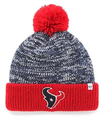 Houston Texans -'47 NFL Adult Women's Trytop Cuff Knit Hat with Pom