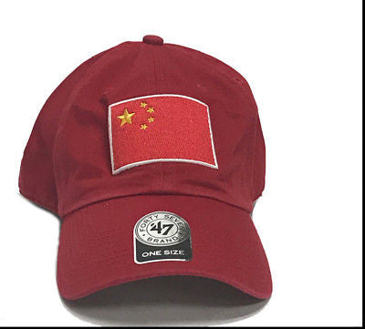 China Country Flag '47 Clean Up Adjustable Cap, Red, One Size Fits Most