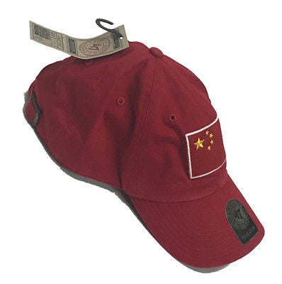 China Country Flag '47 Clean Up Adjustable Cap, Red, One Size Fits Most