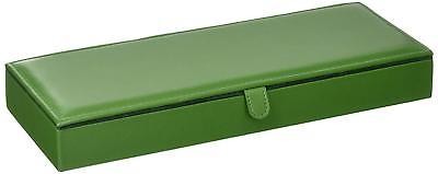 Lucrin USA Smooth Leather Luxury Pen Case, Light Green