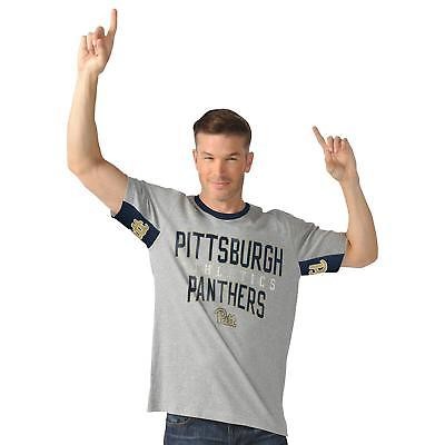 NCAA Pittsburgh Panthers Men Short Sleeve Fashion Top, X-Large, Heather Grey