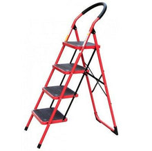 Load image into Gallery viewer, Lot of 15 FOUR-STEP LADDERS - 4 level 150kg capacity - Red - Folding
