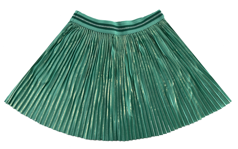 Pleated Midi Toddler Girls Skirt by Cat & Jack, Green with Gold Shimmer, 2T¬¨‚Ä†