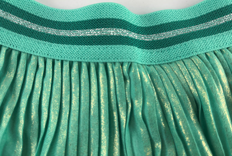 Pleated Midi Toddler Girls Skirt by Cat & Jack, Green with Gold Shimmer, 4T