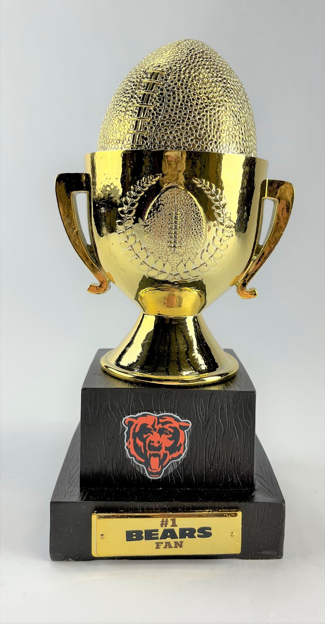 Chicago Bears #1 Fan Trophy NFL Football Bears Fan Gift Gold 10