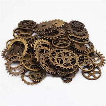 Load image into Gallery viewer, Bronze Alloy Gear Wheels - 40 Pcs Mix Pack Antique Industrial Steam Punk Crafts
